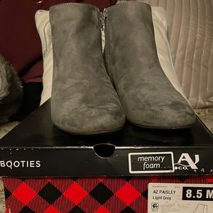 AZ Paisley Light Grey “Suede” Booties